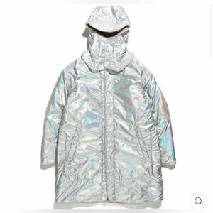 Engineered Garments Women's Iredescent Hooded Parka - Silver - XXS